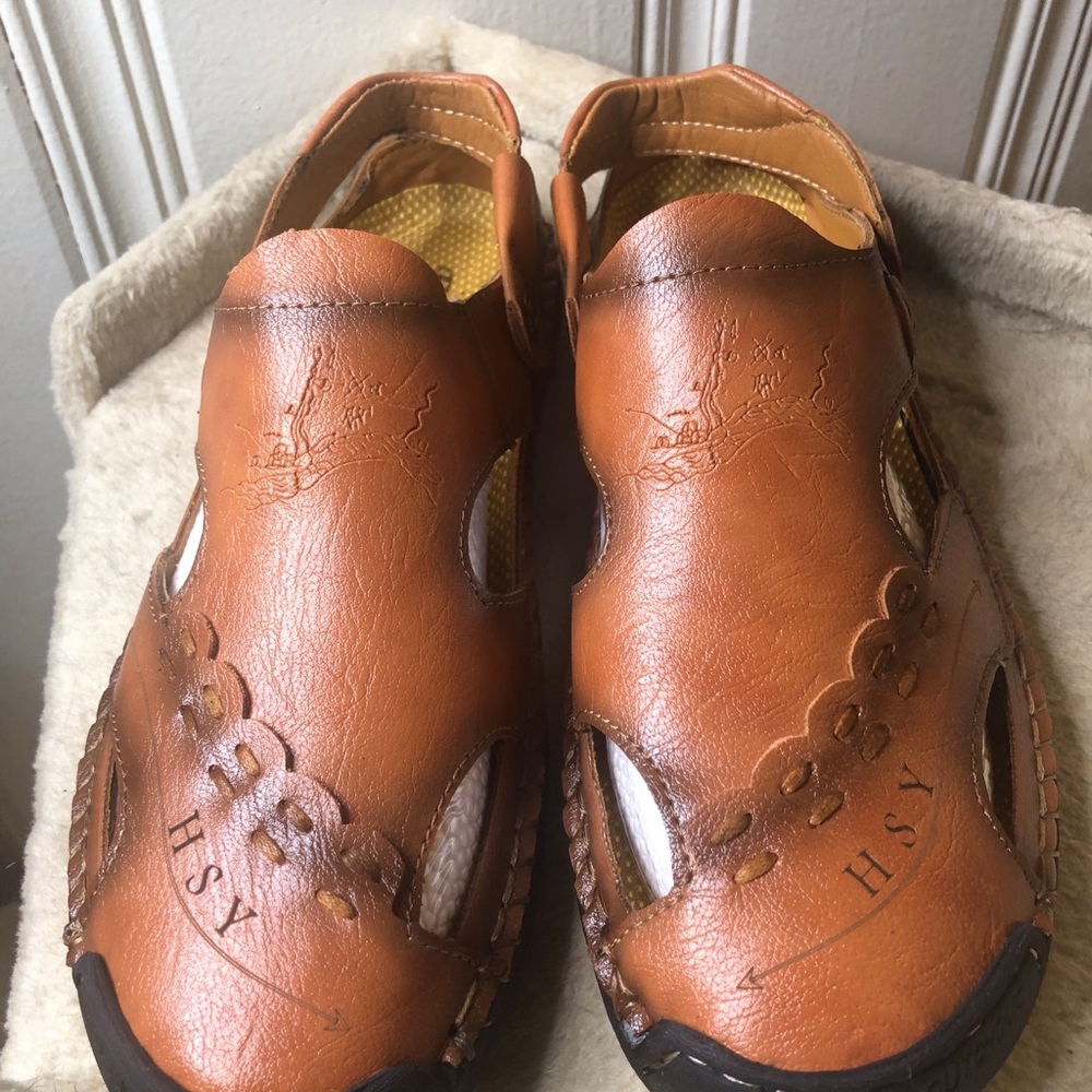 Men's Tan Leather Loafers